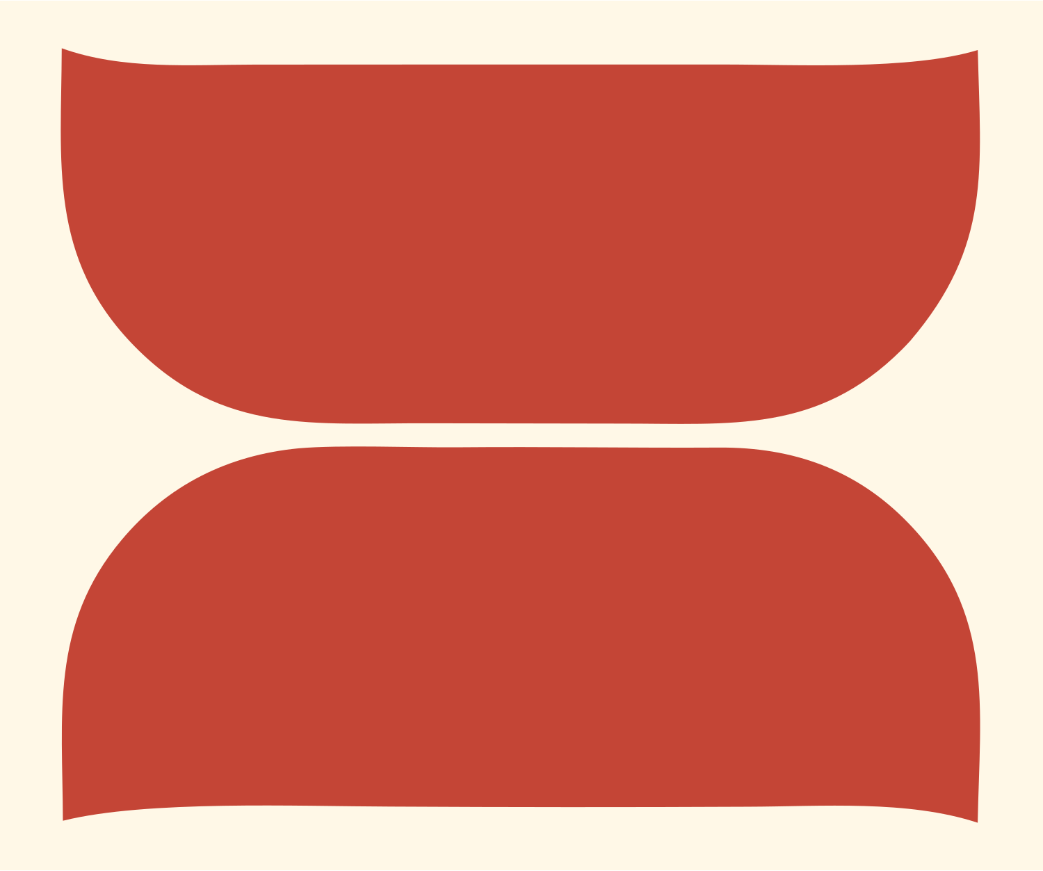 Two-Piece Sushi Roll Logo #fff8e7/#c44536