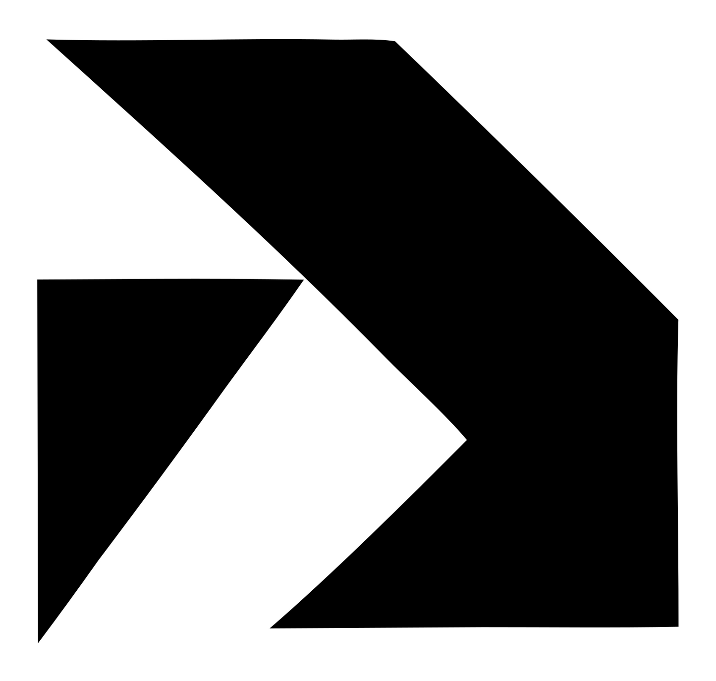 Geometric Arrow Forward Mark #ffffff/#000000
