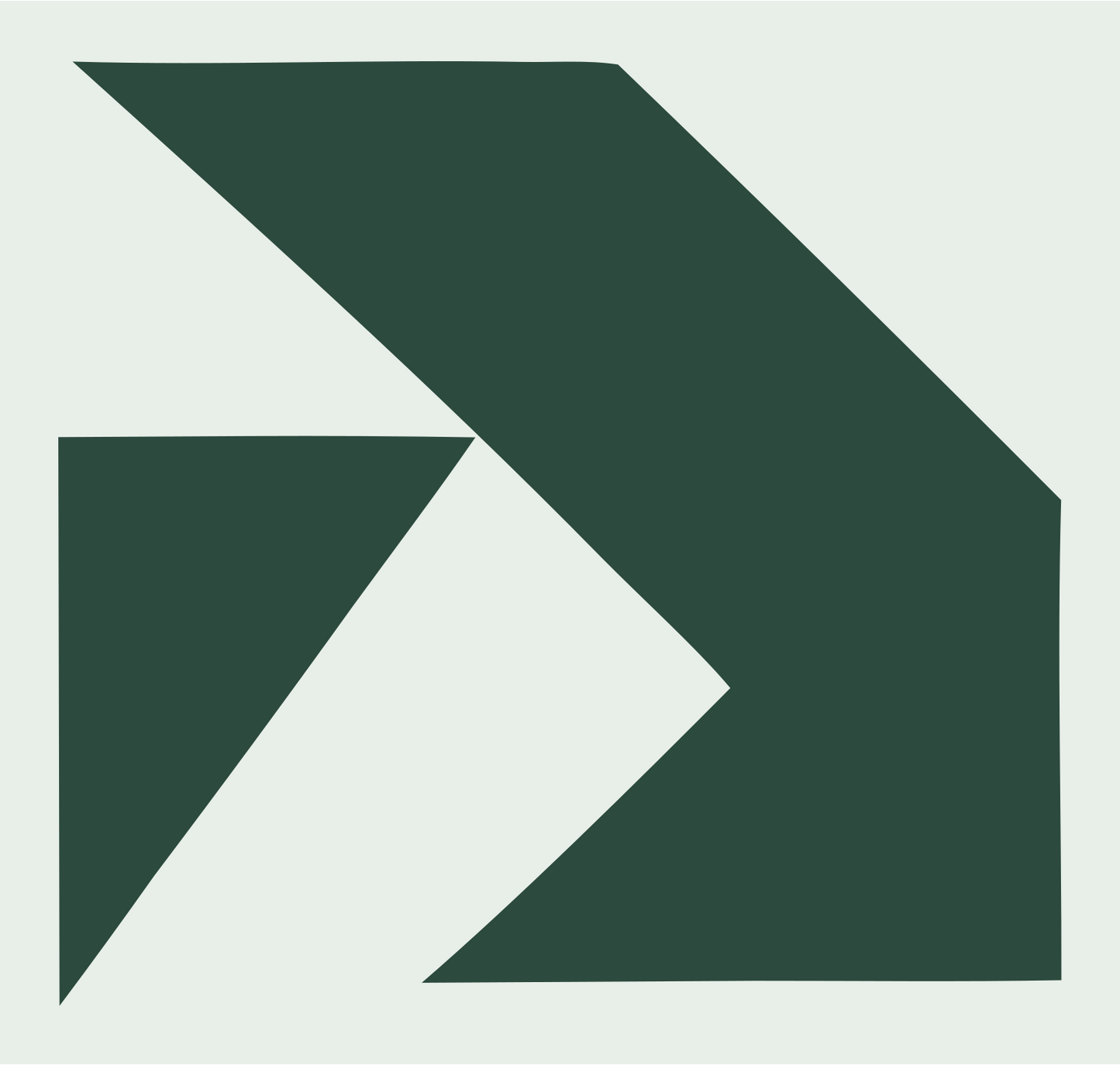 Geometric Arrow Forward Mark #e8efe9/#2d4a3e