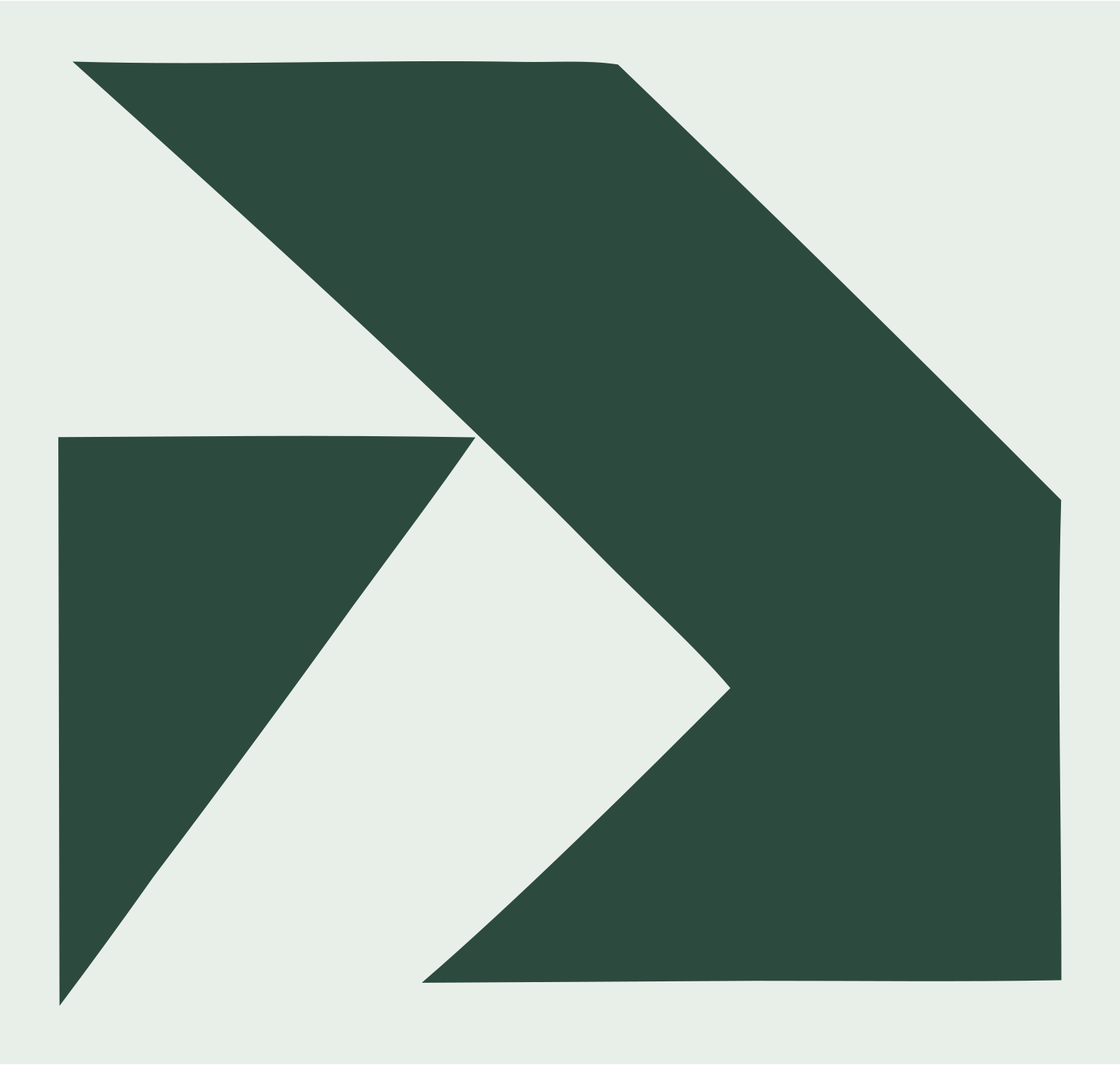 Geometric Arrow Forward Mark #e8efe9/#2d4a3e