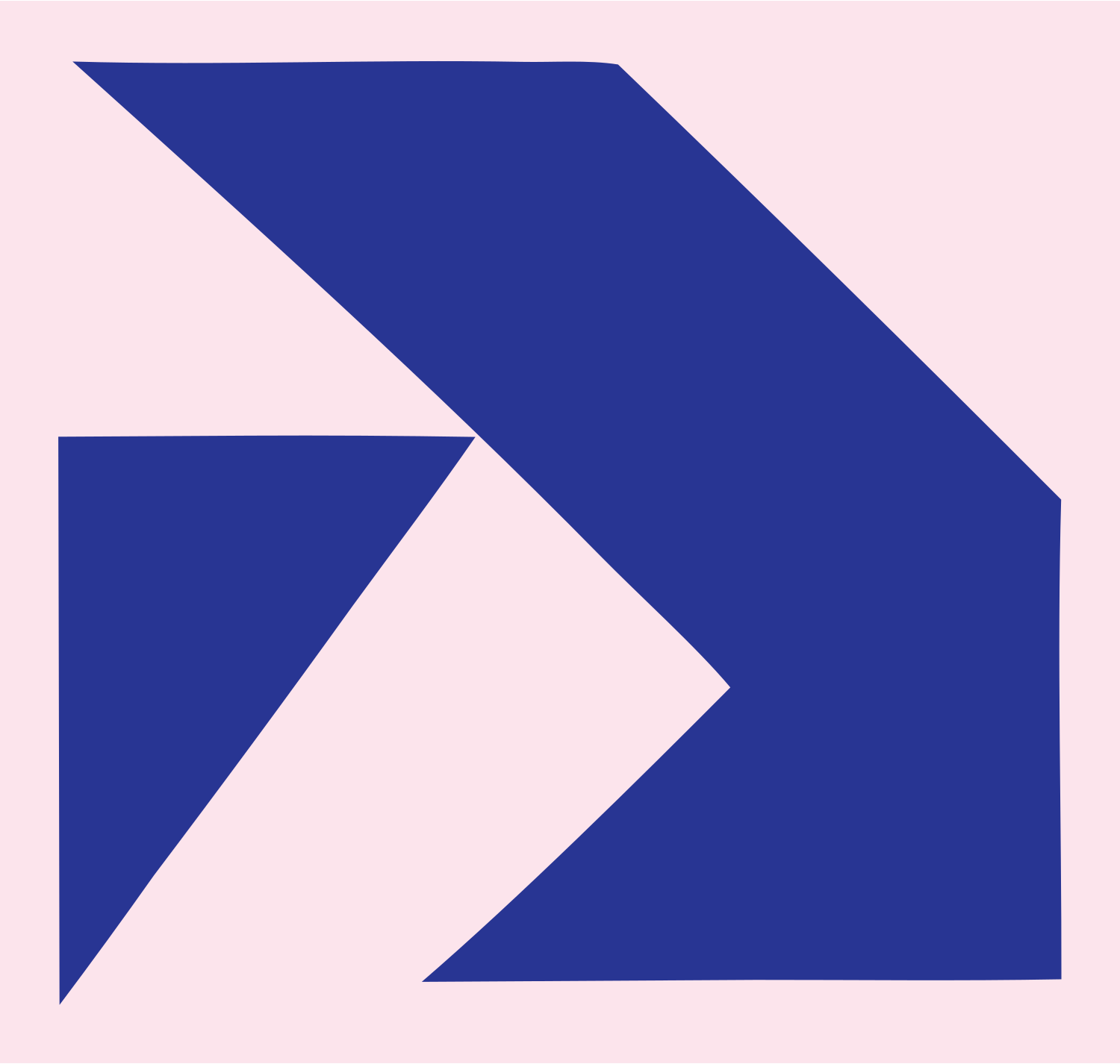 Geometric Arrow Forward Mark #fce4ec/#283593