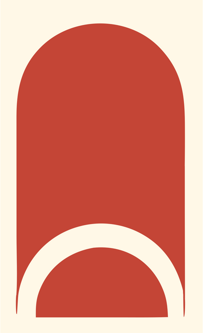 Negative Space Sushi Roll Icon #fff8e7/#c44536