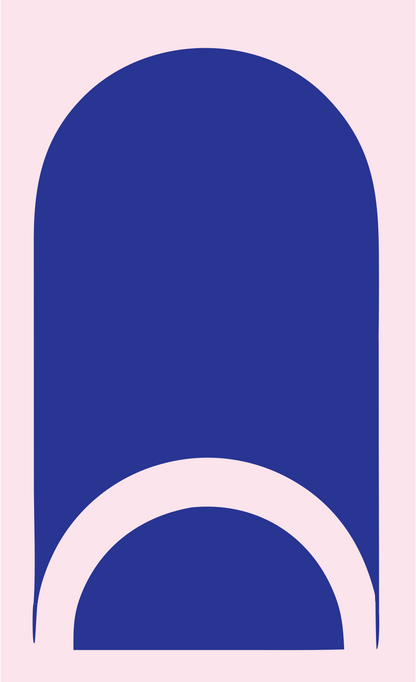 Negative Space Sushi Roll Icon #fce4ec/#283593