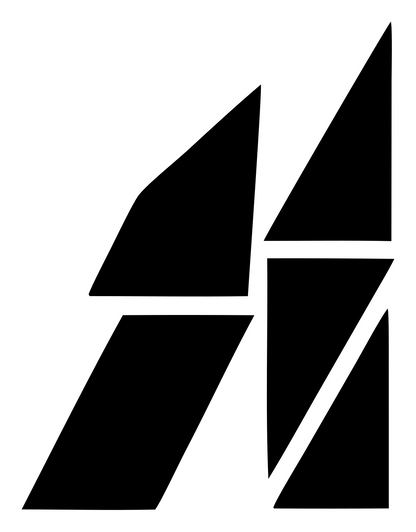 Fragmented Letter Logo #ffffff/#000000