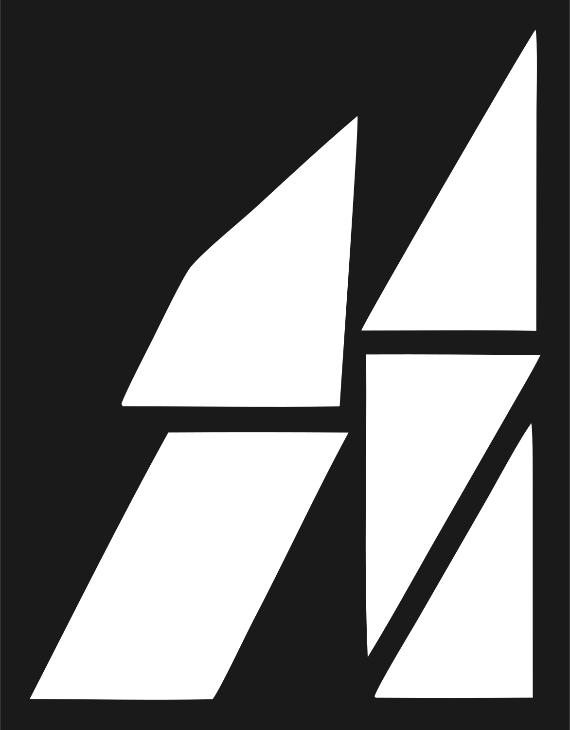 Fragmented Letter Logo #1a1a1a/#ffffff