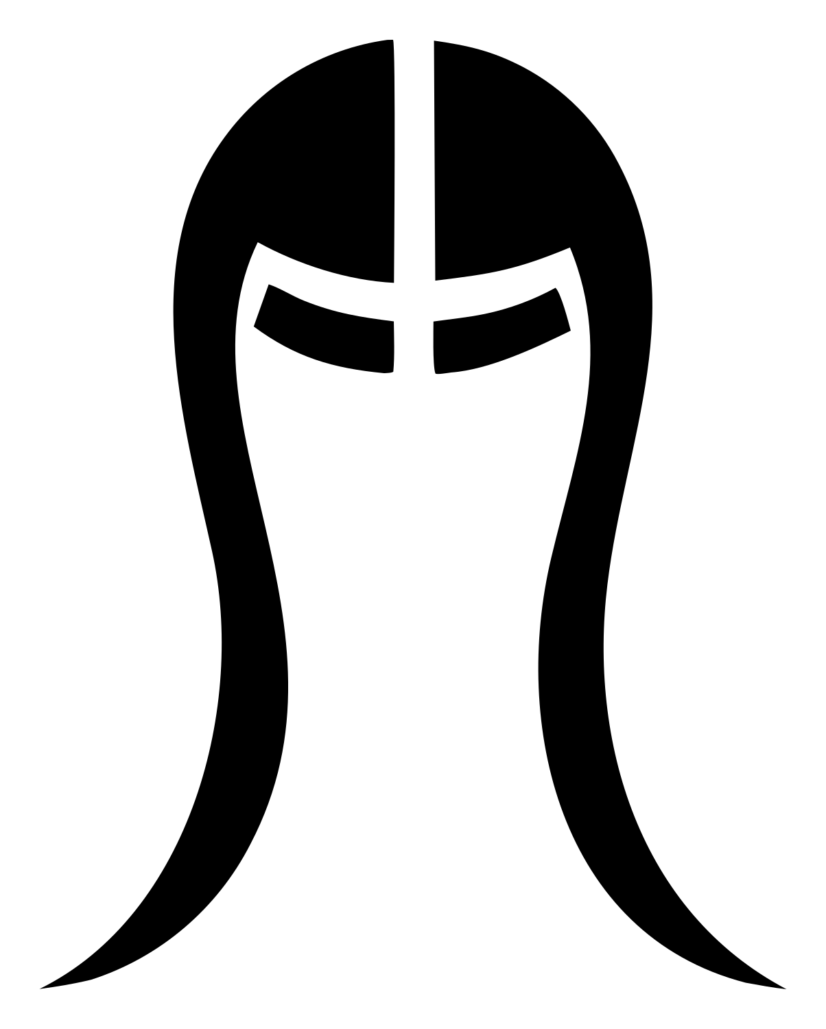 Knight Helmet Bold Mark #ffffff/#000000