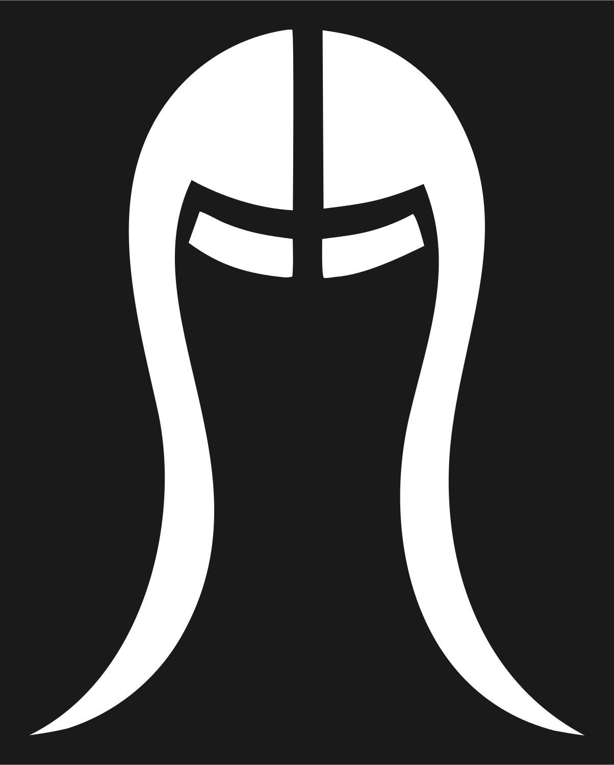Knight Helmet Bold Mark #1a1a1a/#ffffff