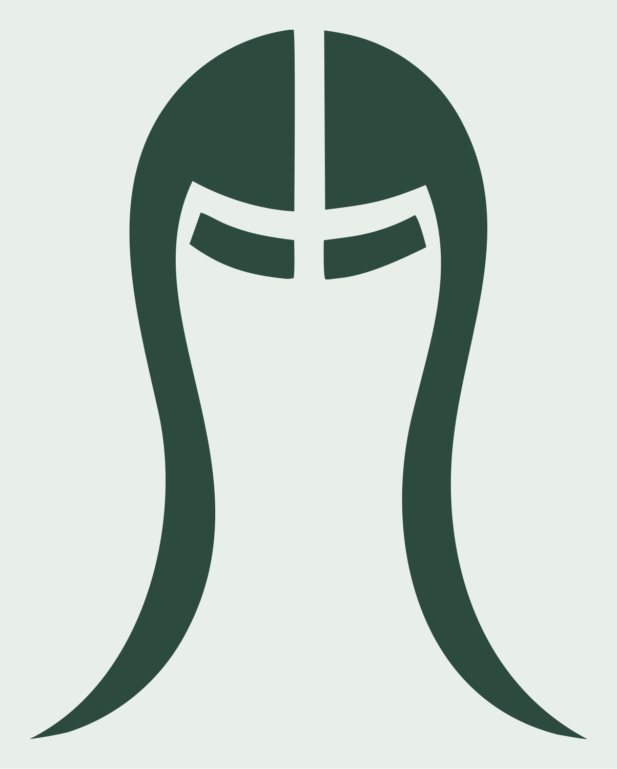 Knight Helmet Bold Mark #e8efe9/#2d4a3e