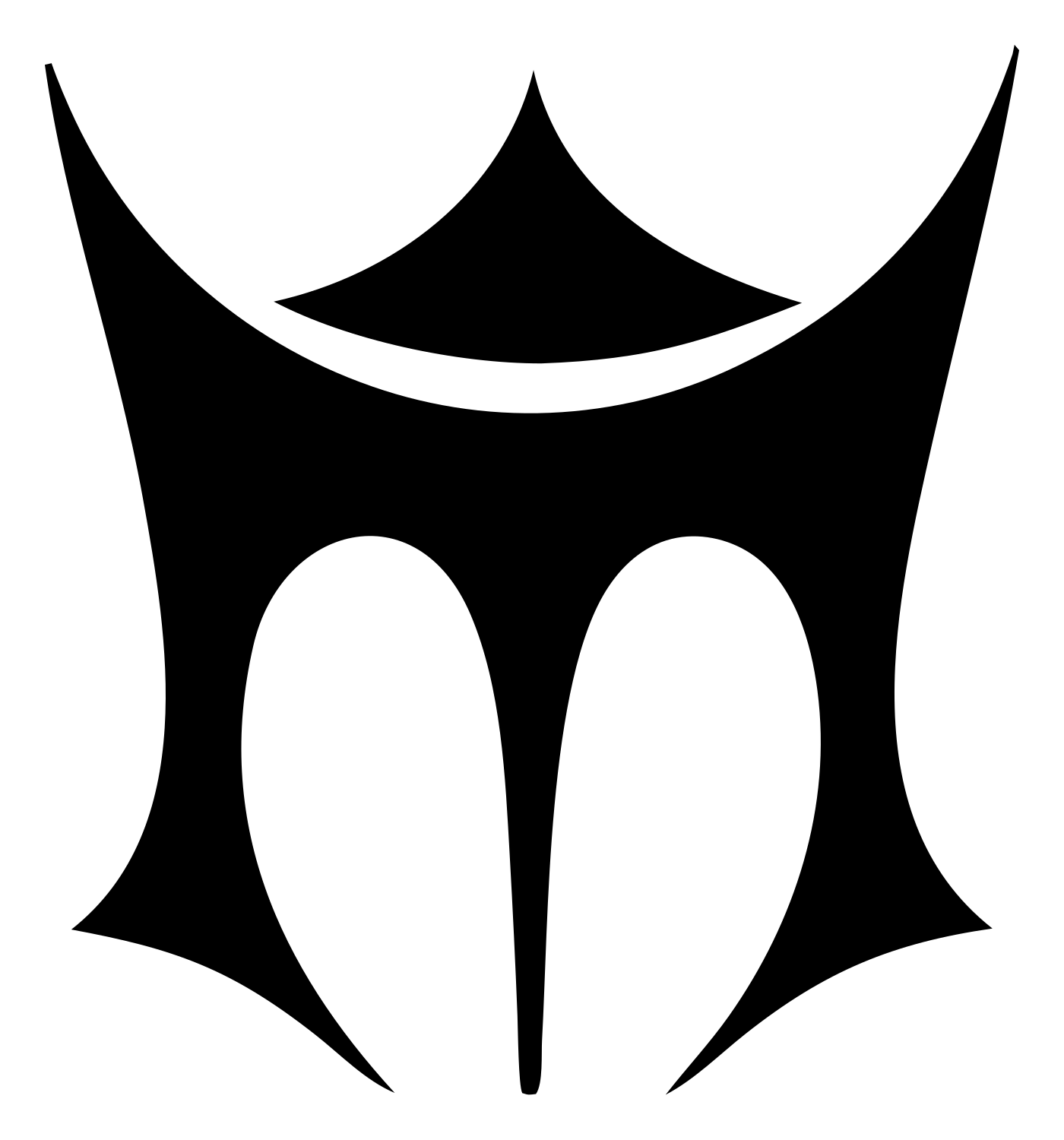 Geometric Helmet Visor Emblem #ffffff/#000000
