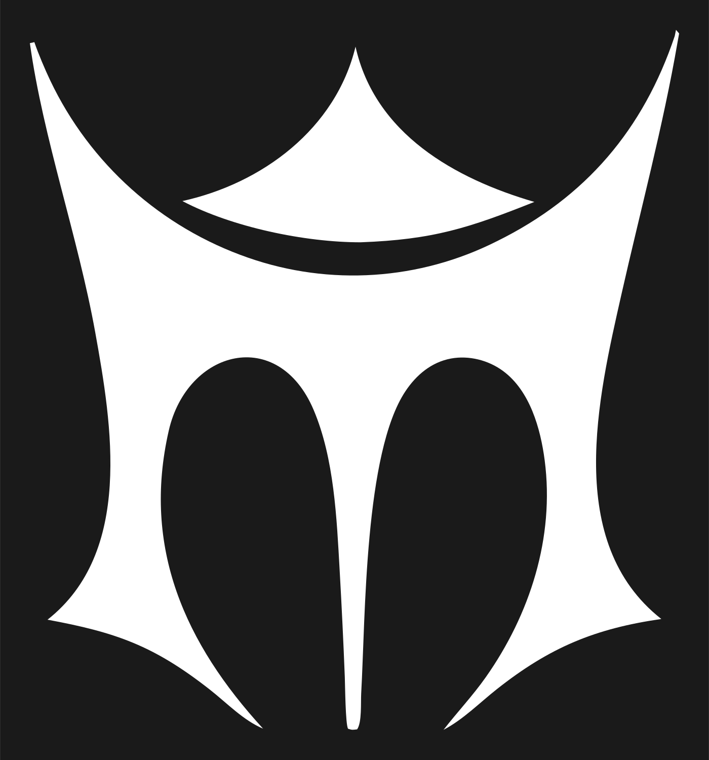 Geometric Helmet Visor Emblem #1a1a1a/#ffffff