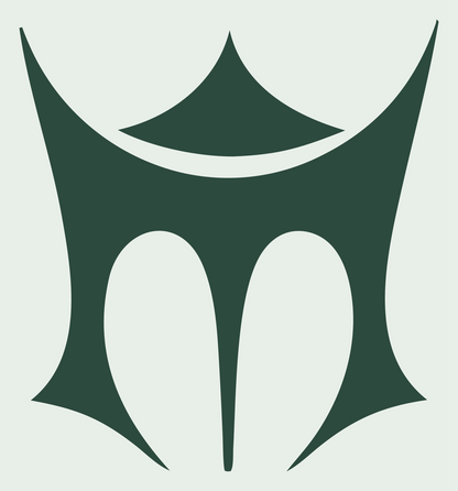 Geometric Helmet Visor Emblem #e8efe9/#2d4a3e