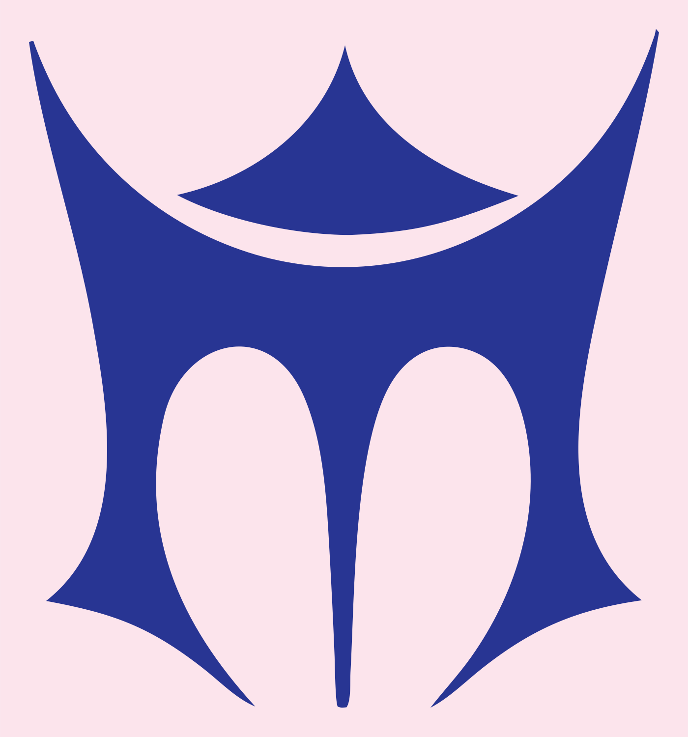 Geometric Helmet Visor Emblem #fce4ec/#283593