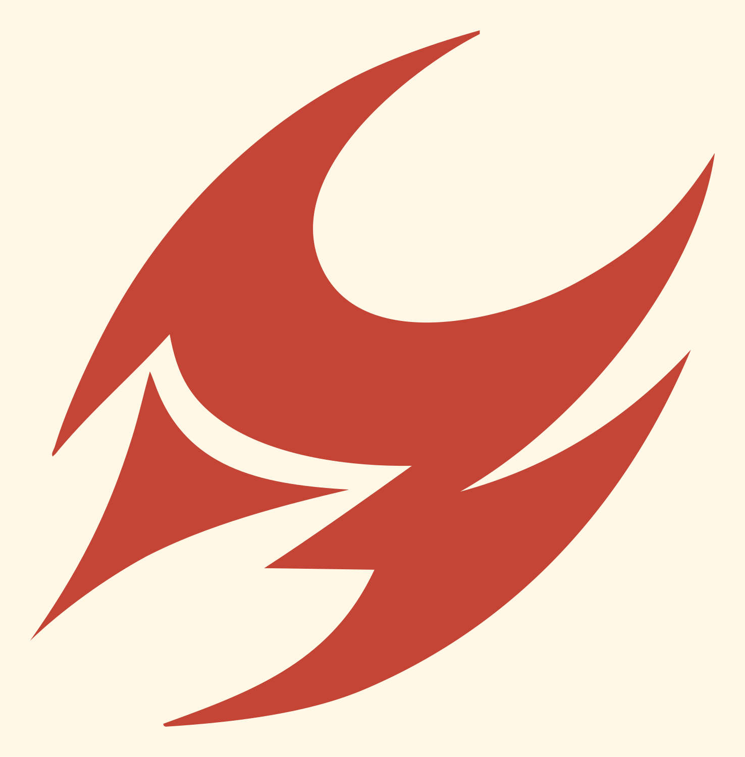 Aggressive Visor Slash Mark #fff8e7/#c44536