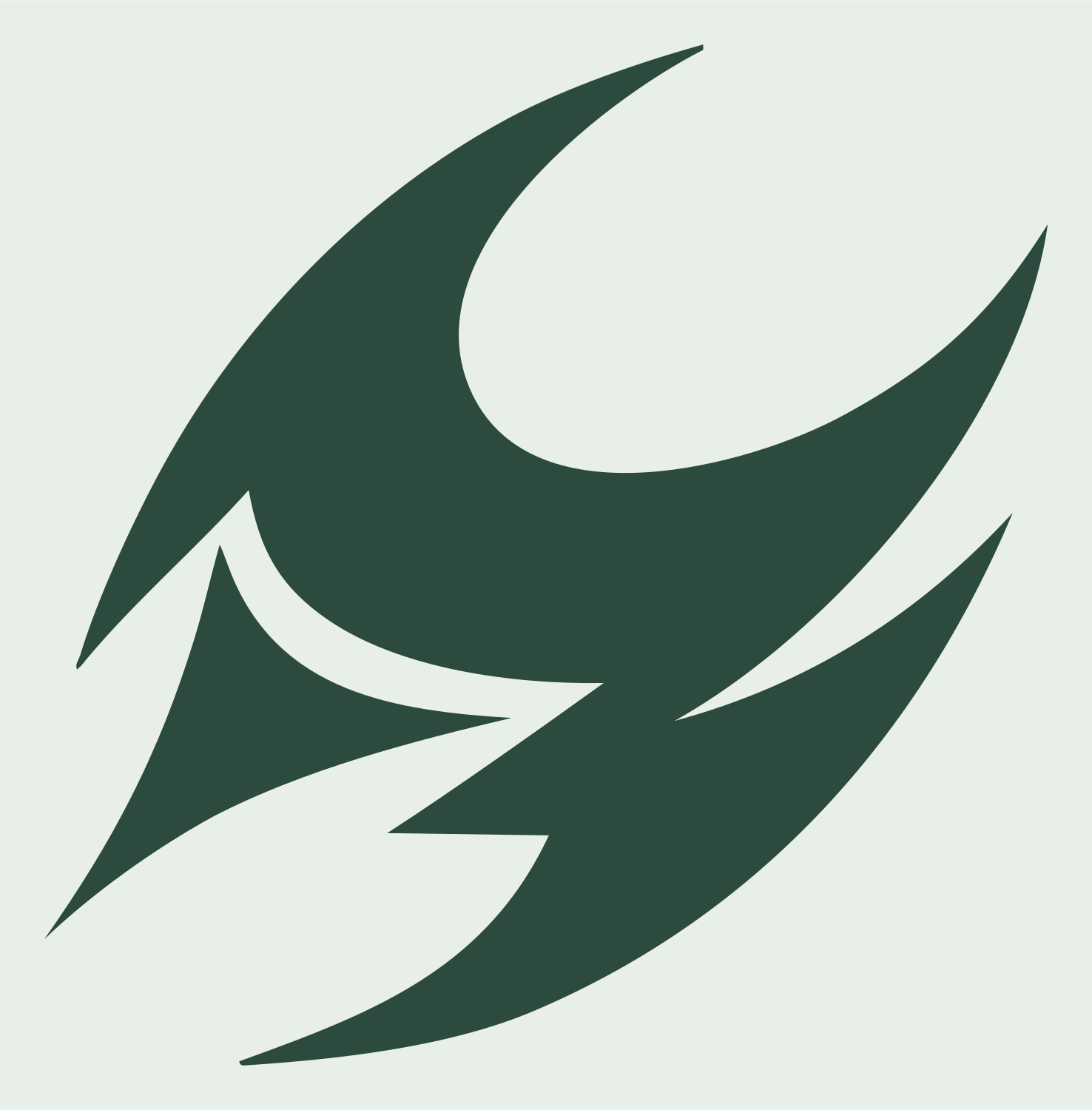 Aggressive Visor Slash Mark #e8efe9/#2d4a3e