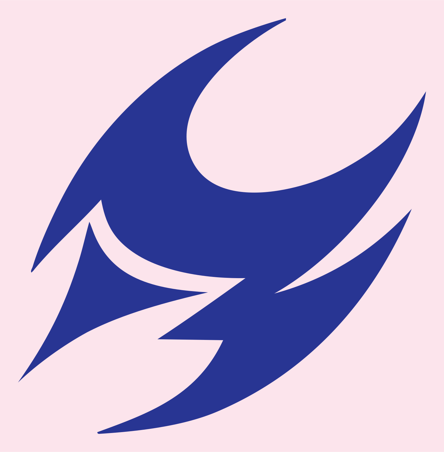 Aggressive Visor Slash Mark #fce4ec/#283593