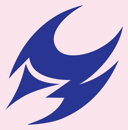 Aggressive Visor Slash Mark #fce4ec/#283593