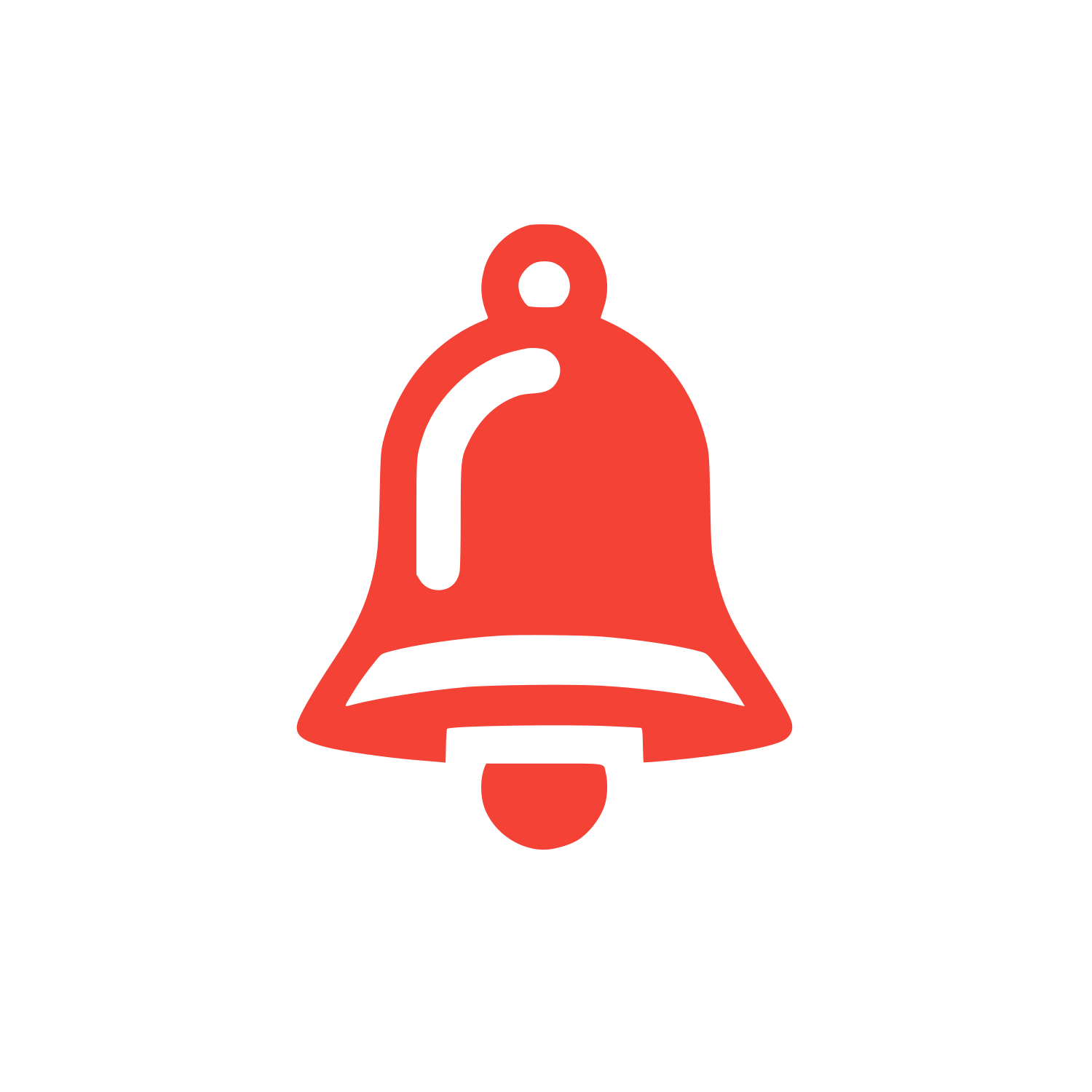Bell Notification Logo #F44336