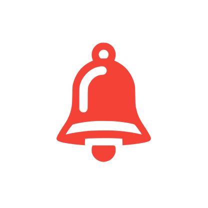 Bell Notification Logo #F44336