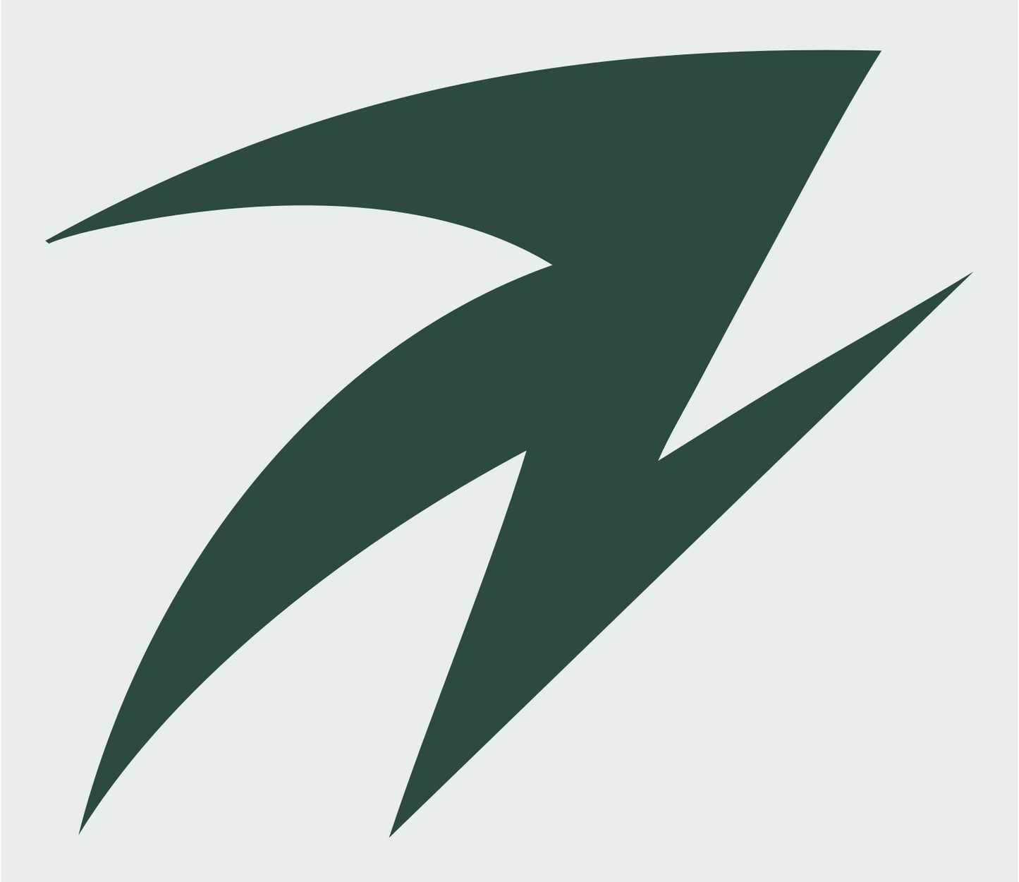 Aries Lightning Bolt Logo #e8efe9/#2d4a3e