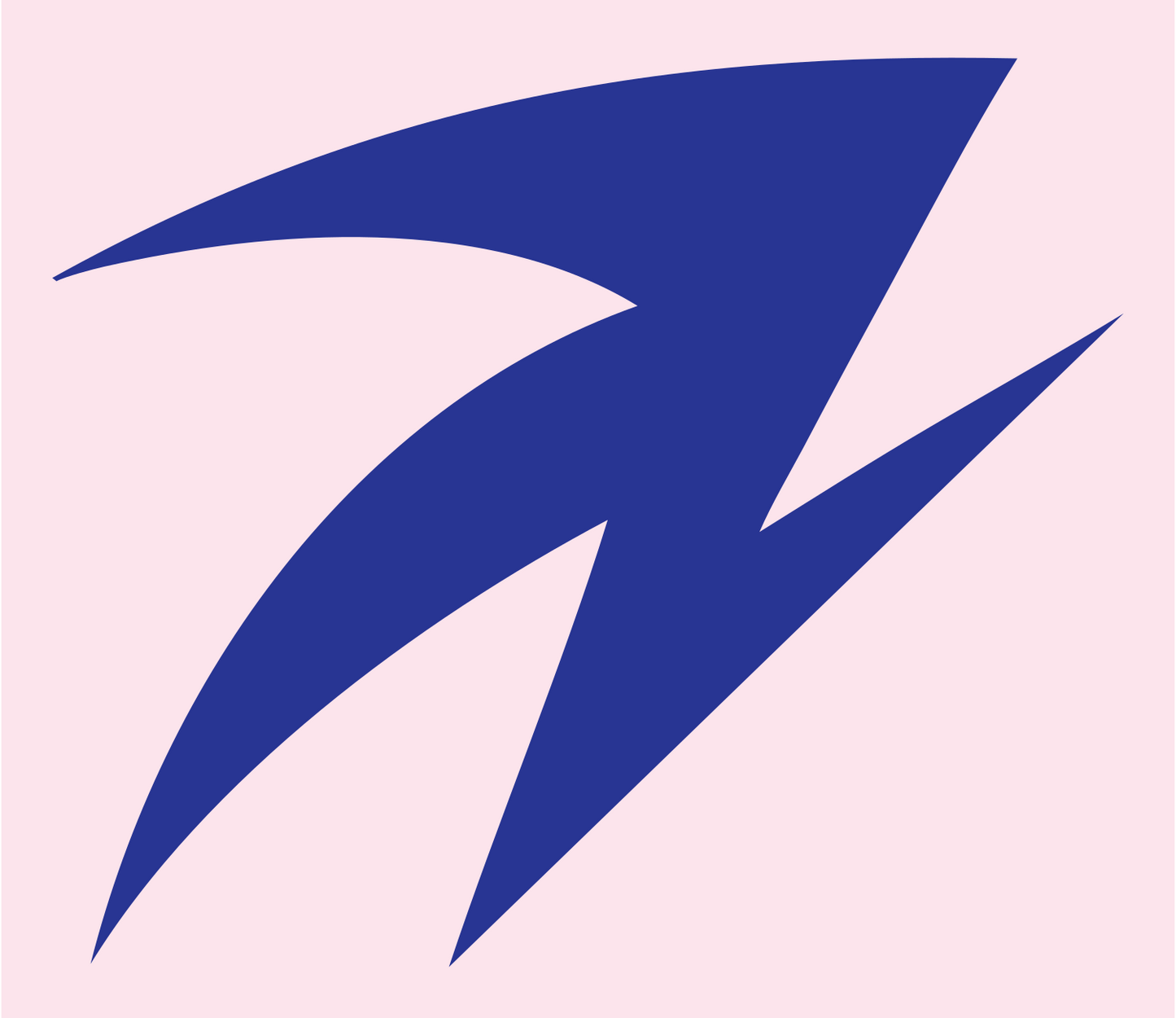 Aries Lightning Bolt Logo #fce4ec/#283593