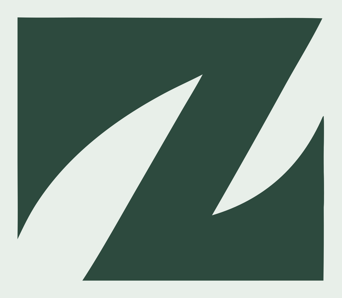 Negative Space Aries Mark #e8efe9/#2d4a3e