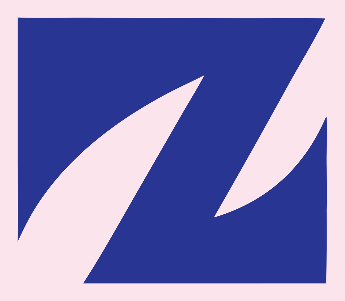 Negative Space Aries Mark #fce4ec/#283593