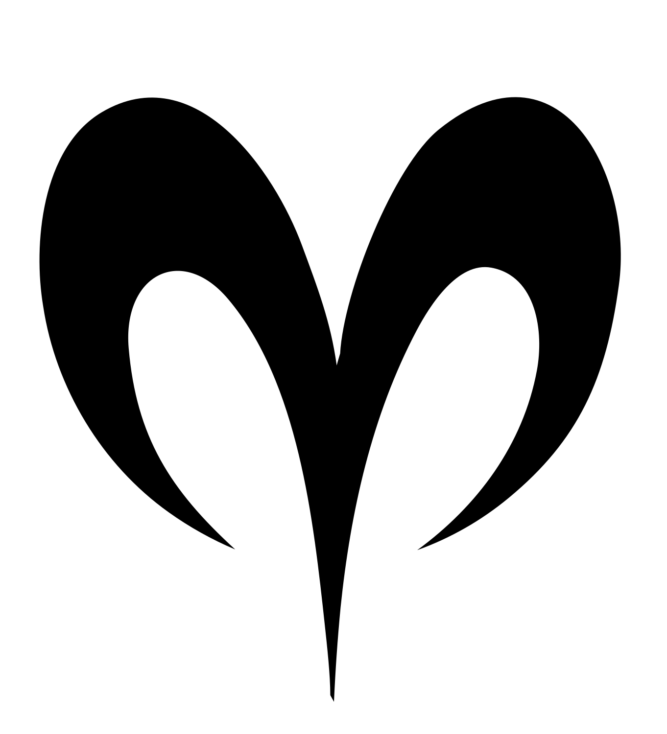 Aries Heart Logo #ffffff/#000000