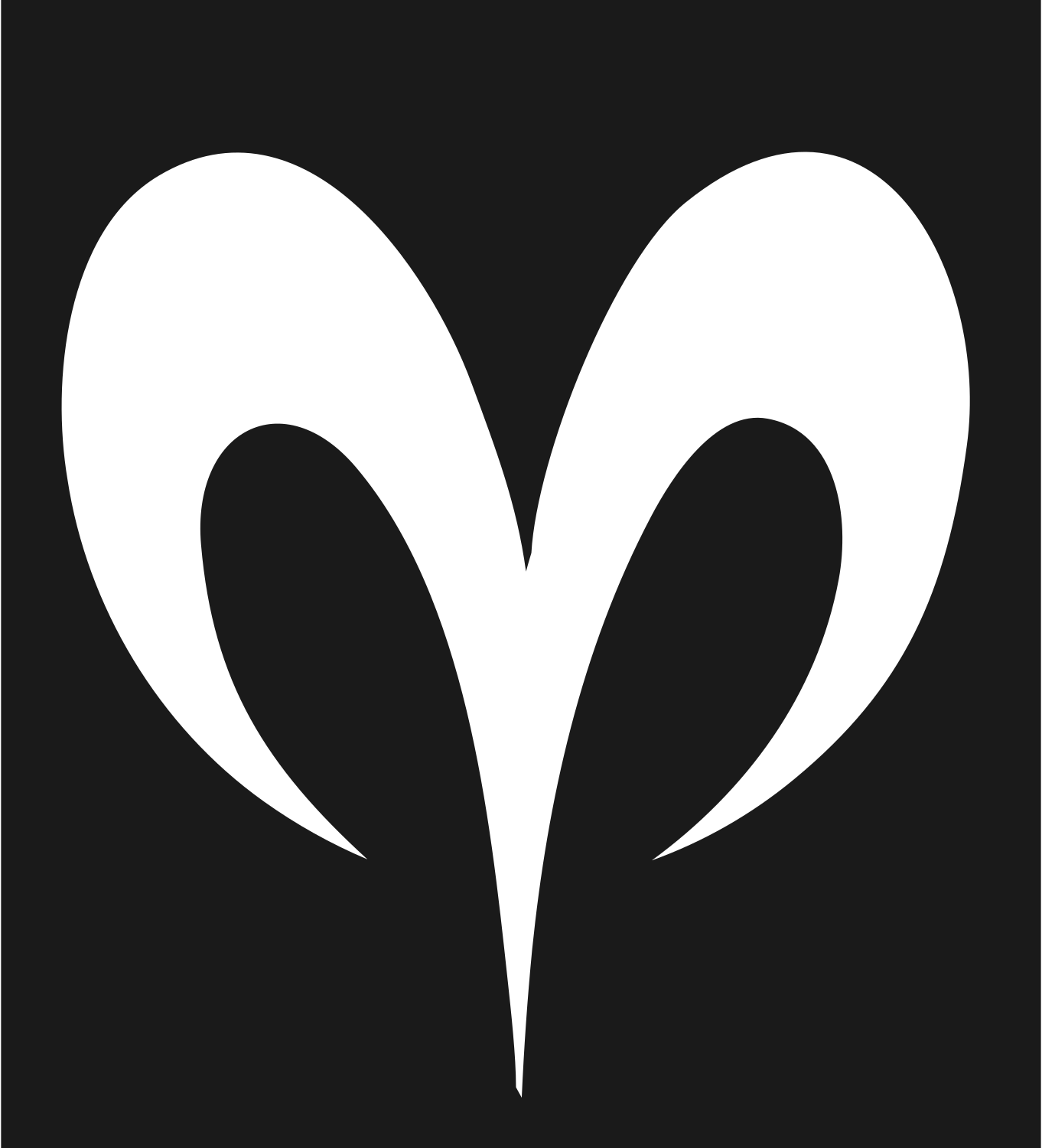 Aries Heart Logo #1a1a1a/#ffffff