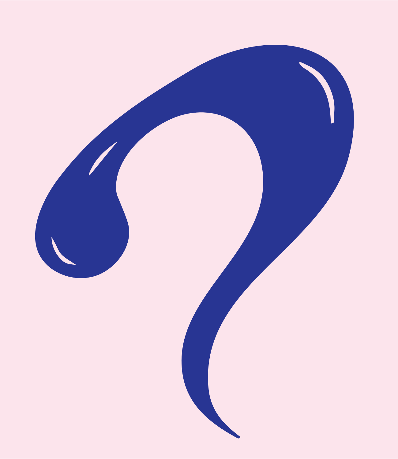 Hand-Drawn Aries Horn Swirl Logo #fce4ec/#283593