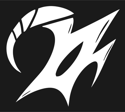 Aggressive Aries Slash Emblem #1a1a1a/#ffffff