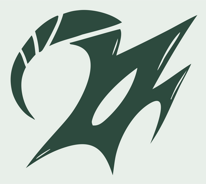 Aggressive Aries Slash Emblem #e8efe9/#2d4a3e