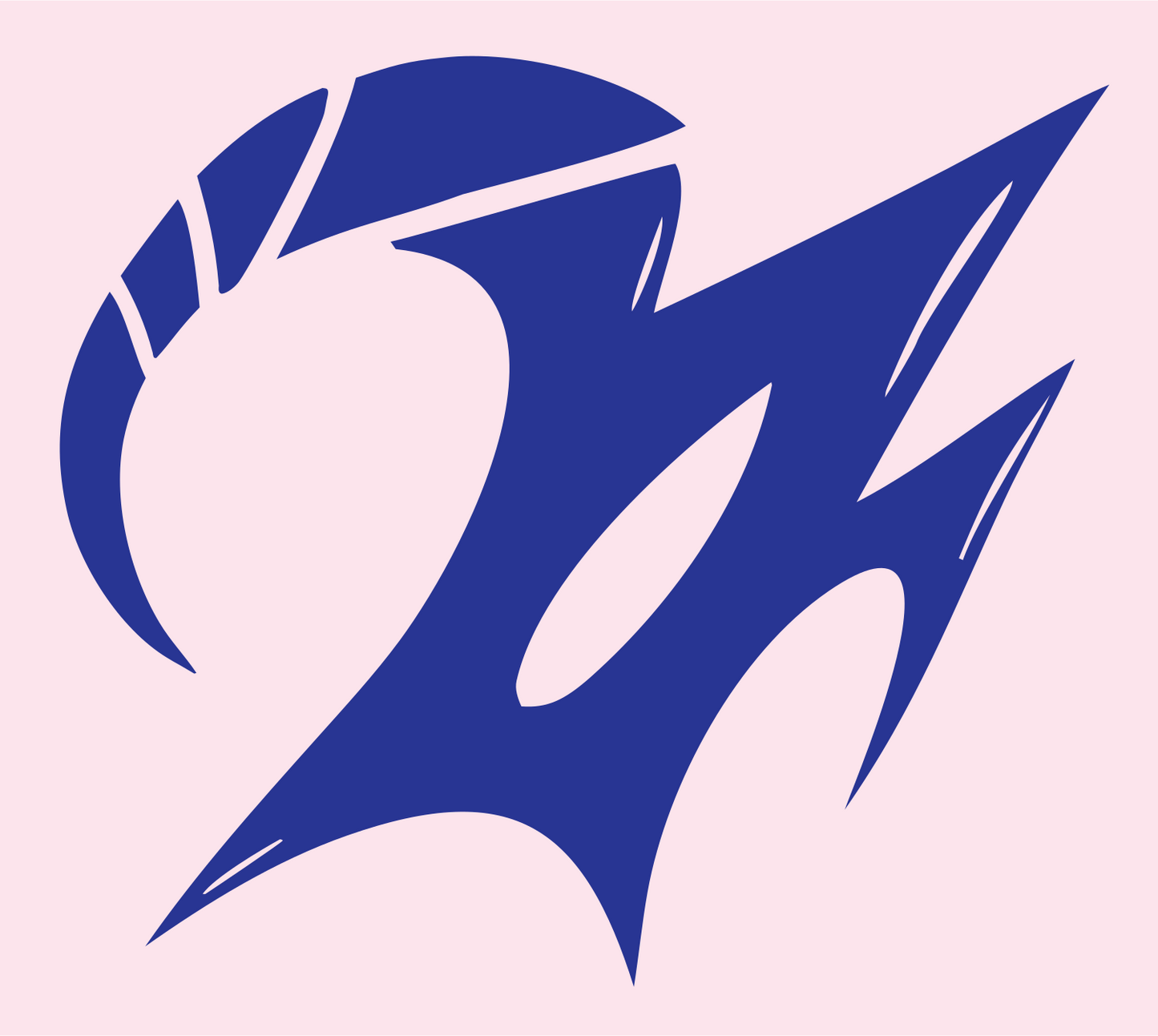 Aggressive Aries Slash Emblem #fce4ec/#283593