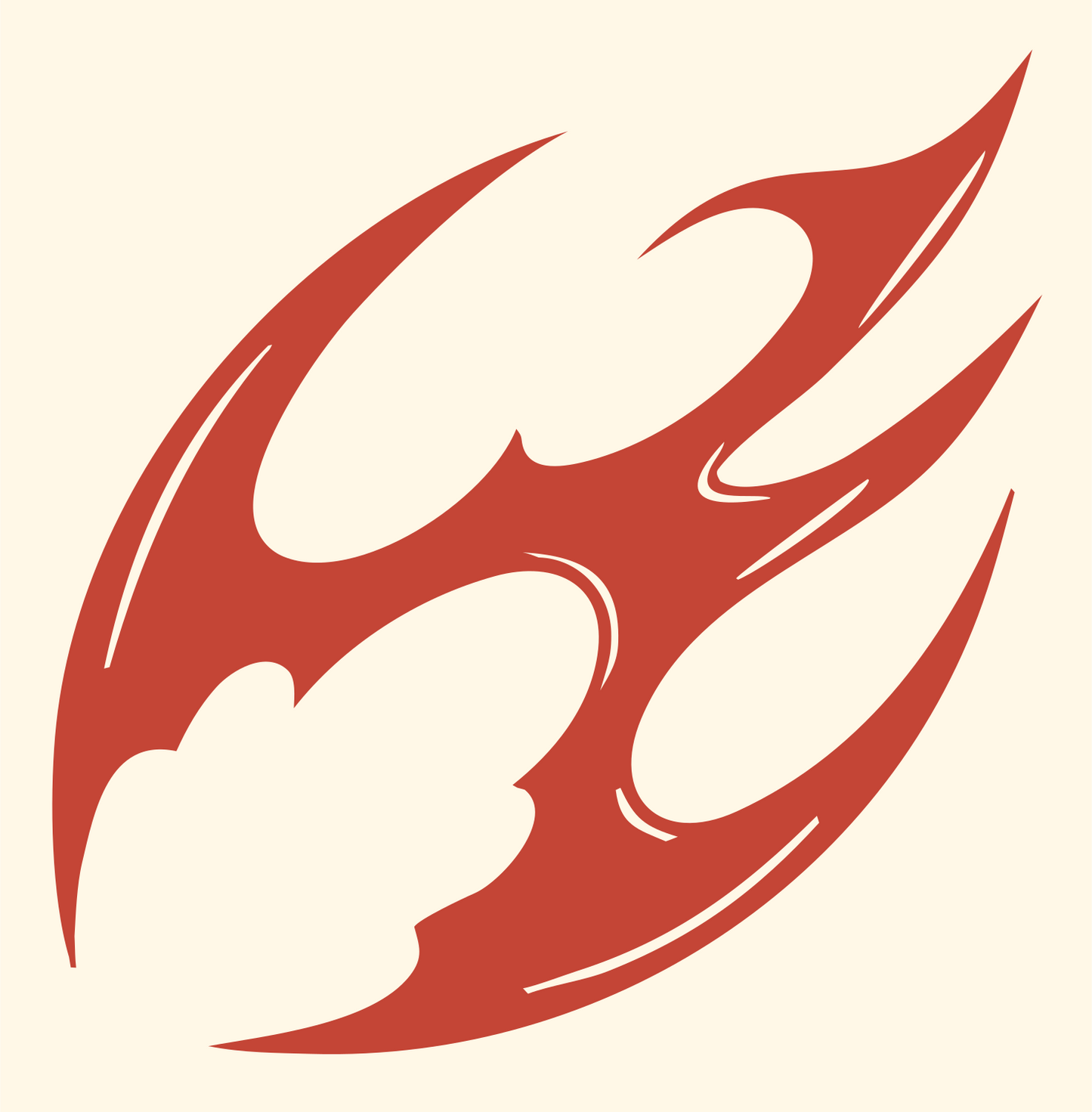 Tribal Aries Claw Mark #fff8e7/#c44536