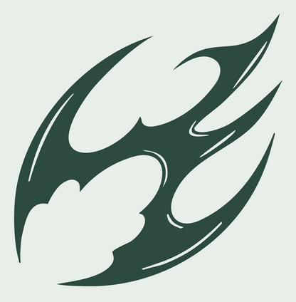 Tribal Aries Claw Mark #e8efe9/#2d4a3e