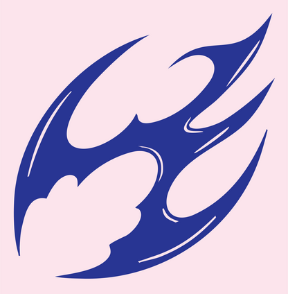 Tribal Aries Claw Mark #fce4ec/#283593