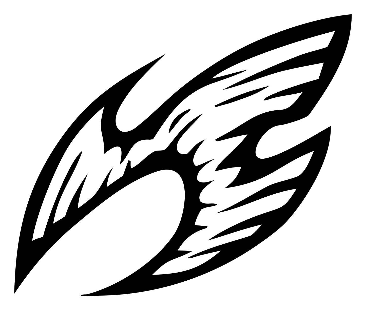 Hand-Drawn Wing Aries Emblem #ffffff/#000000