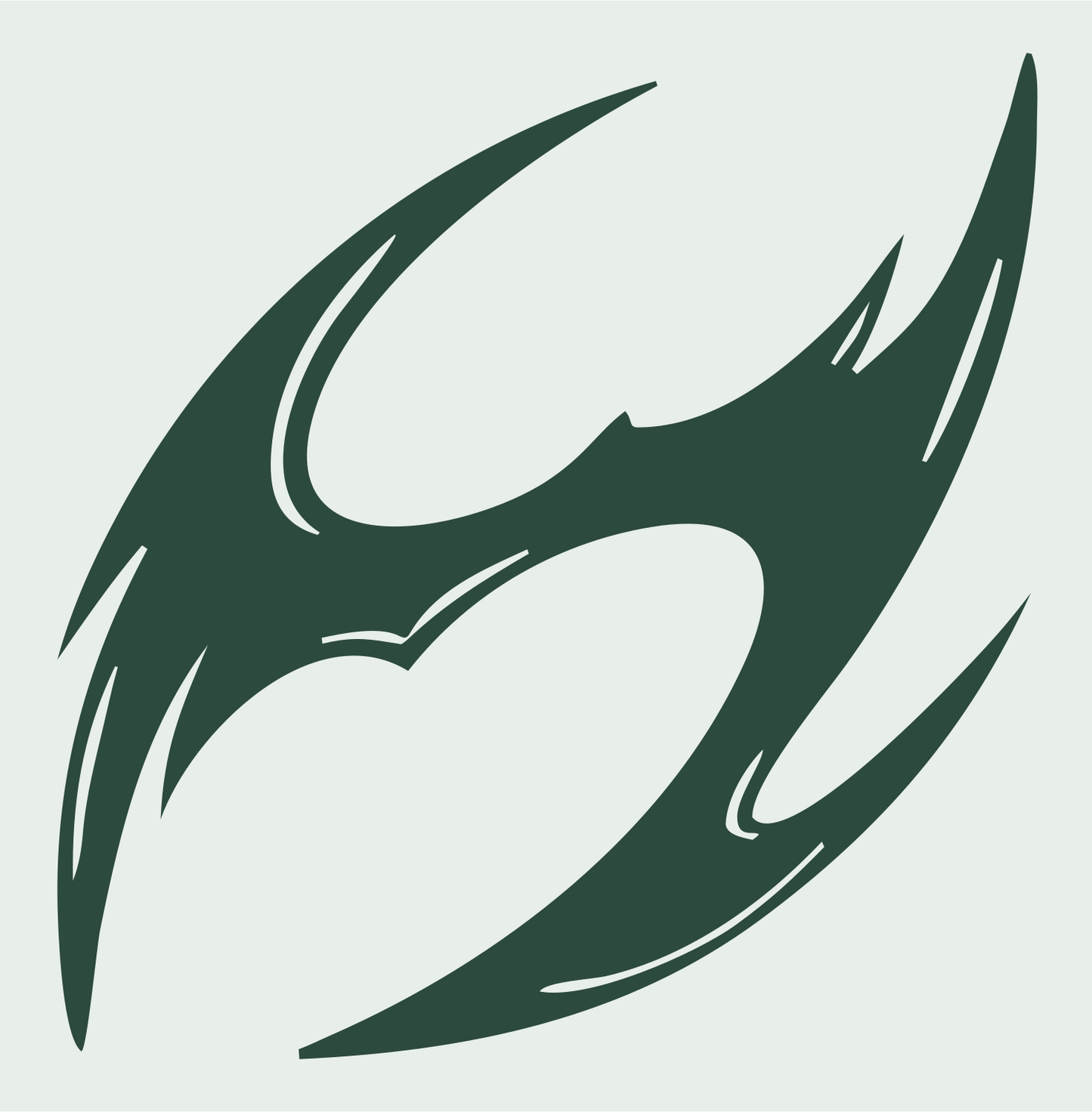 Tribal Aries Slash Icon #e8efe9/#2d4a3e