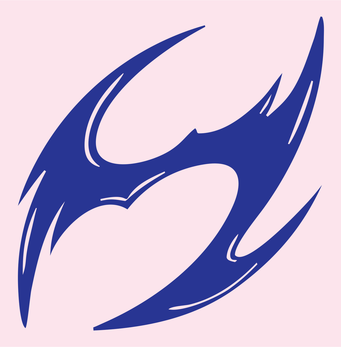 Tribal Aries Slash Icon #fce4ec/#283593