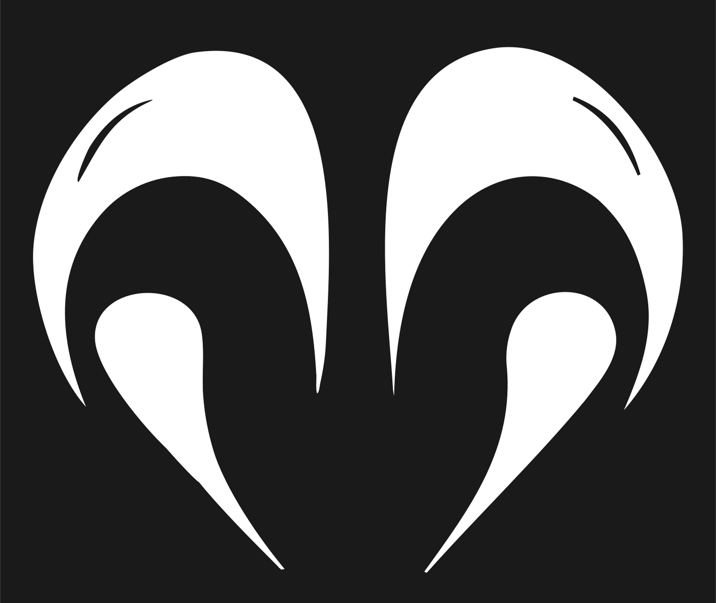 Mirrored Ram Fang Crest #1a1a1a/#ffffff