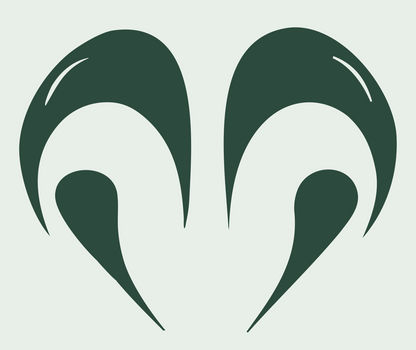 Mirrored Ram Fang Crest #e8efe9/#2d4a3e