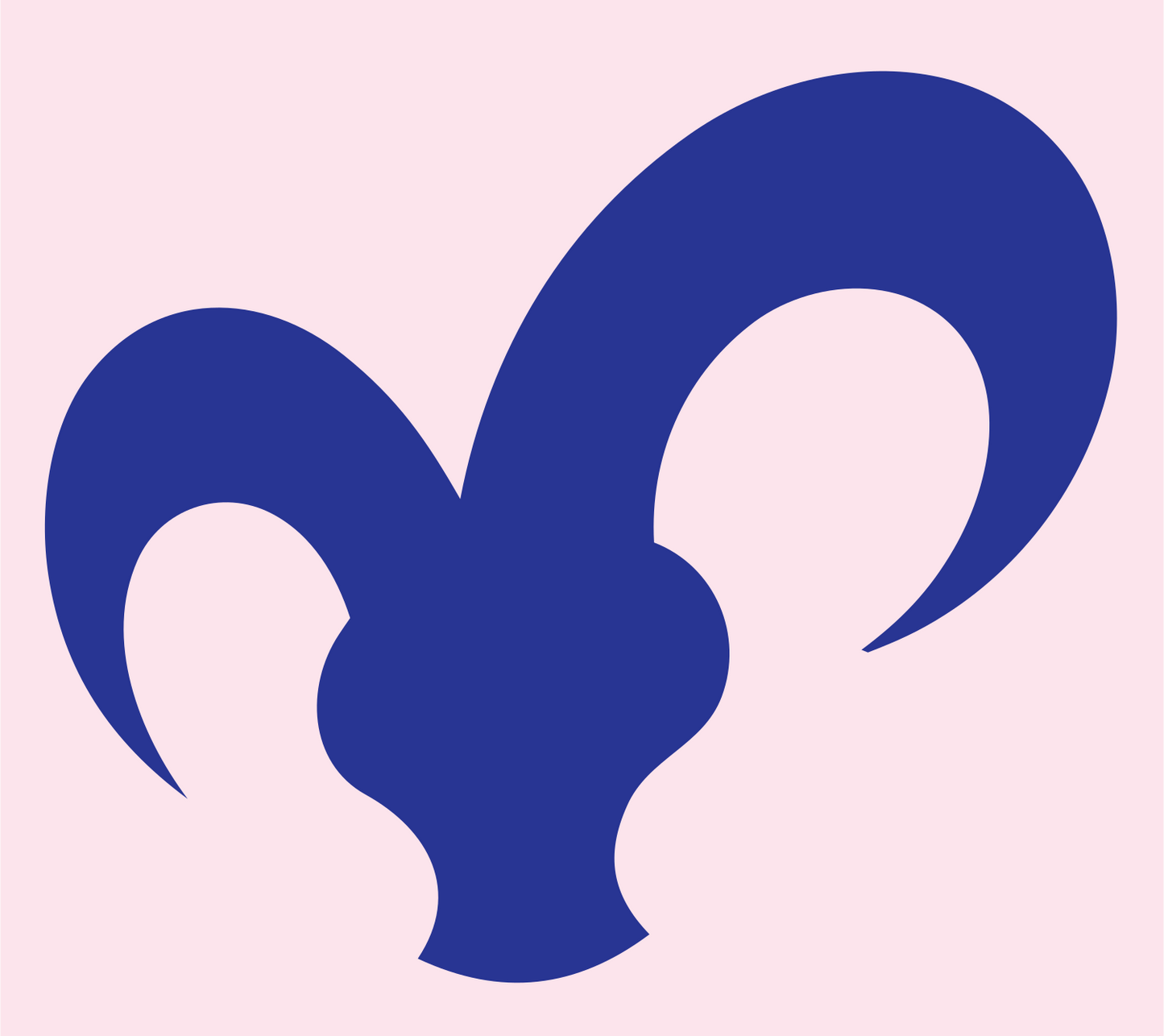 Jester Hat Silhouette Mark #fce4ec/#283593