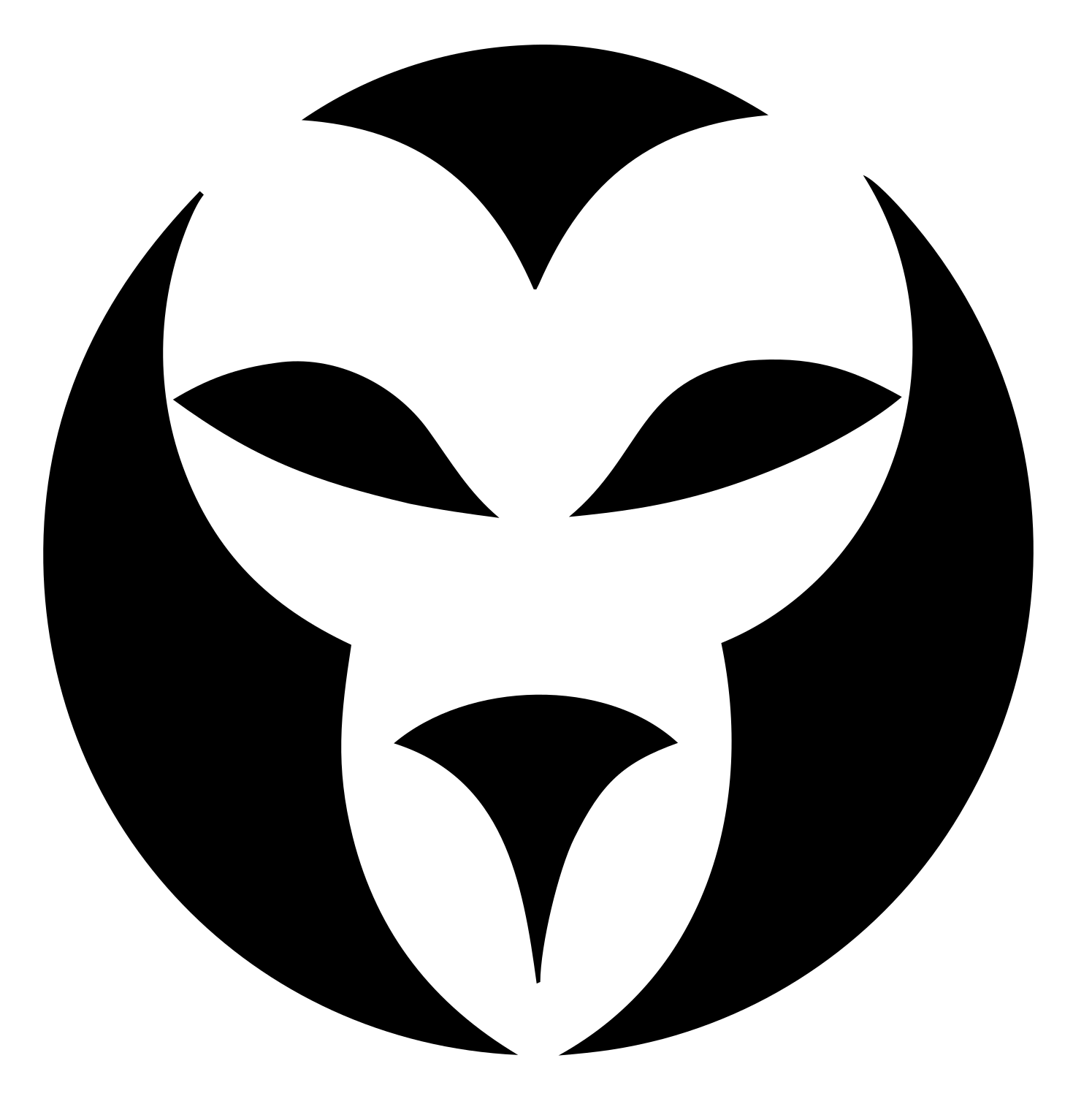 Negative Space Ram Mask Icon #ffffff/#000000