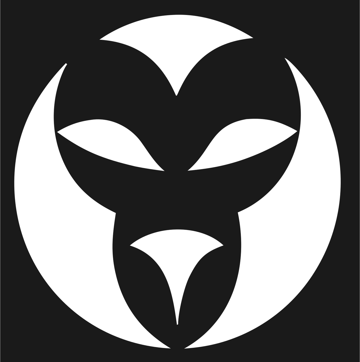 Negative Space Ram Mask Icon #1a1a1a/#ffffff