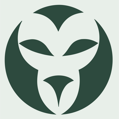 Negative Space Ram Mask Icon #e8efe9/#2d4a3e