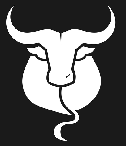 Bold Bull Face Front Logo #1a1a1a/#ffffff