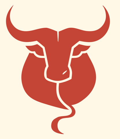 Bold Bull Face Front Logo #fff8e7/#c44536