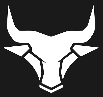 Geometric Bull Head Badge #1a1a1a/#ffffff