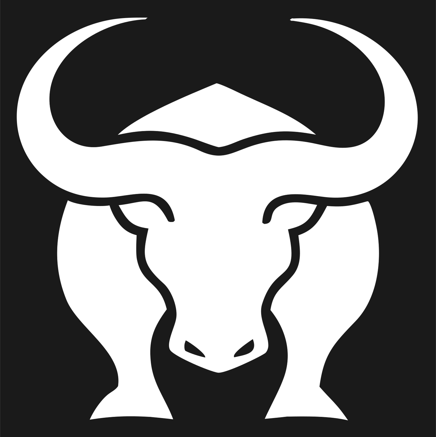 Frontal Bull Head Logo #1a1a1a/#ffffff