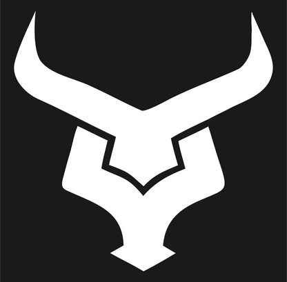 Angular Bull Head Emblem #1a1a1a/#ffffff