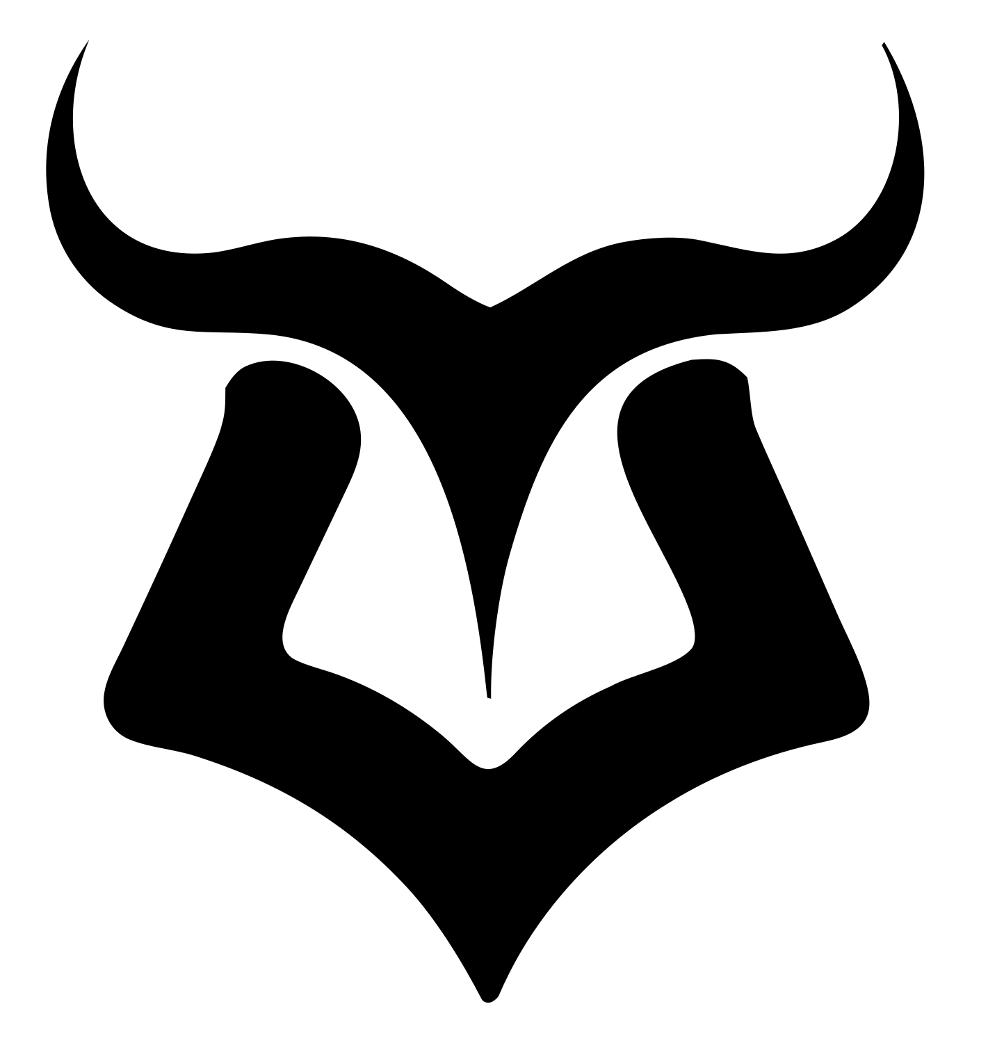 Taurus Face Bold Emblem #ffffff/#000000
